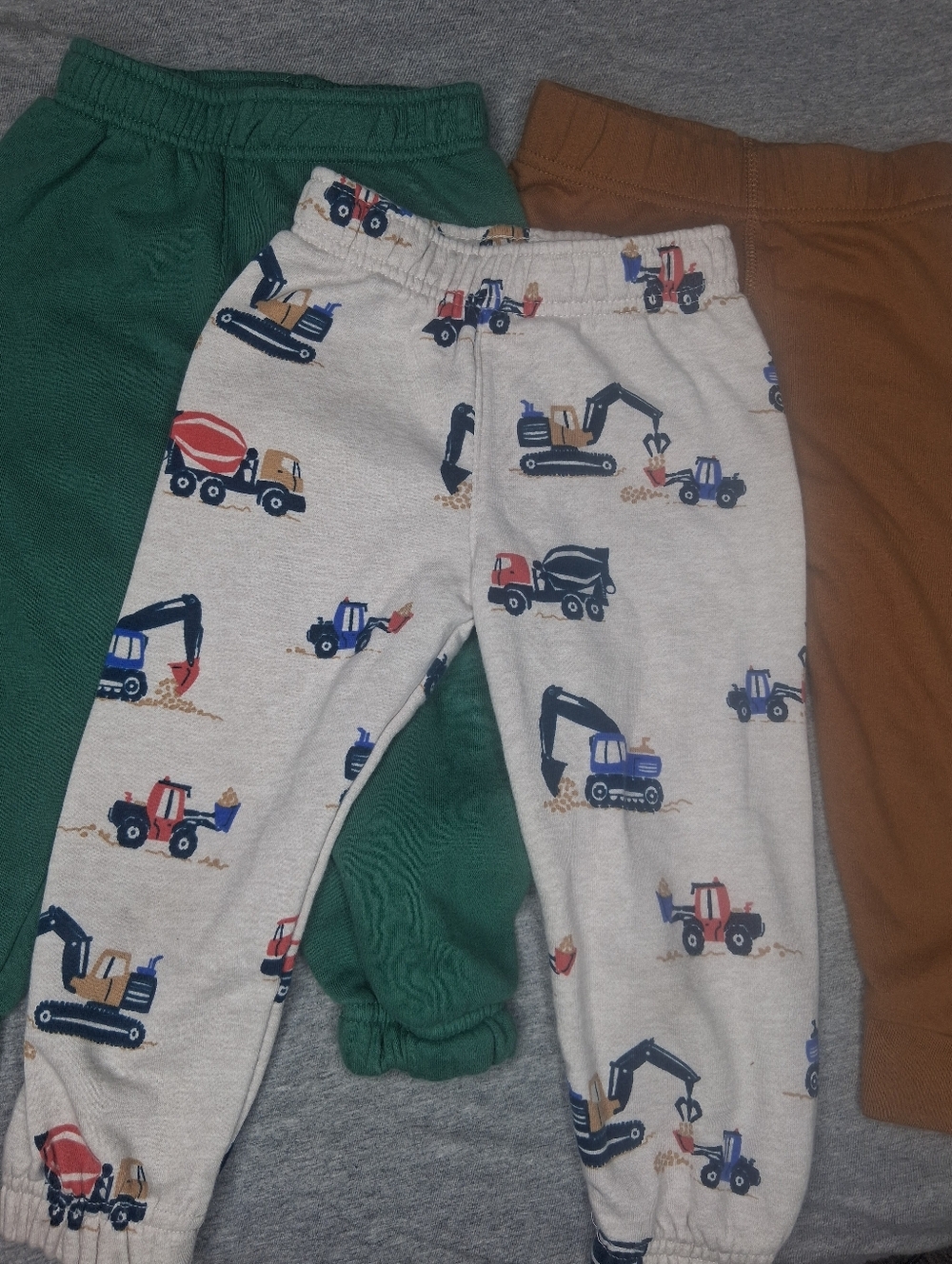 Garanimals Set of 3 Pants Size 2T Boys Toddler Tractor Print Brown Green